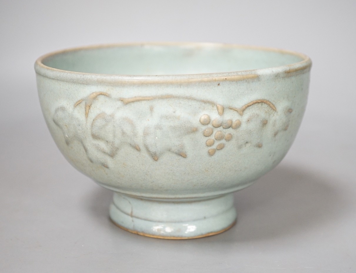 A Chinese blue Jun type bowl - 10cm tall